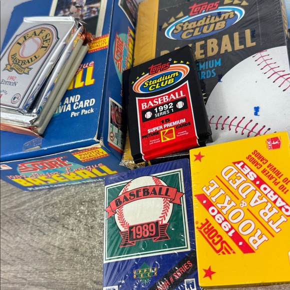 Lot of baseball cards sealed upper deck score Topps 1989 stadium club - Picture 4 of 6